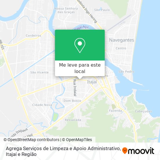 Agrega Serviços de Limpeza e Apoio Administrativo mapa