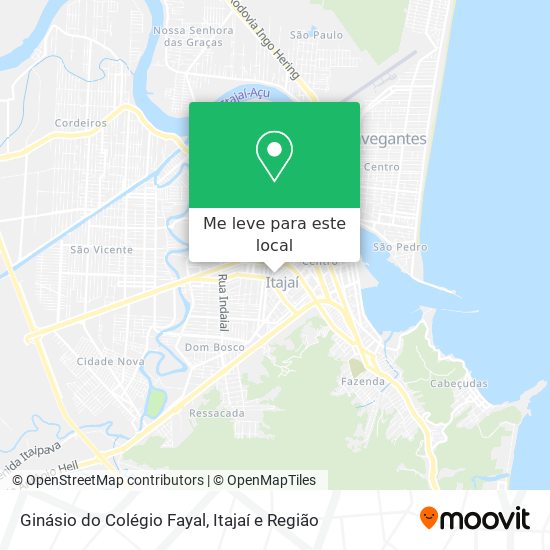 Ginásio do Colégio Fayal mapa