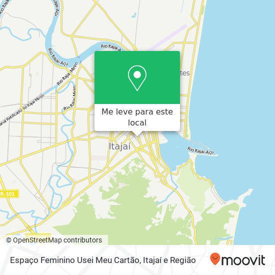 Espaço Feminino Usei Meu Cartão mapa