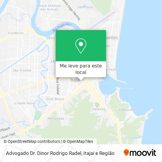 Advogado Dr. Dinor Rodrigo Radel mapa