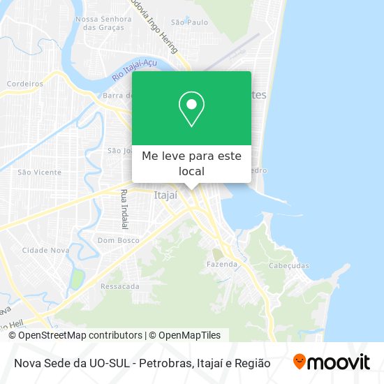 Nova Sede da UO-SUL - Petrobras mapa