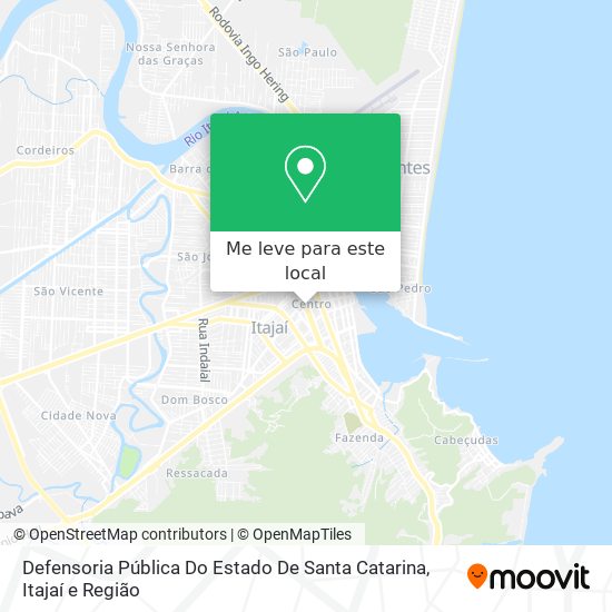 Defensoria Pública Do Estado De Santa Catarina mapa