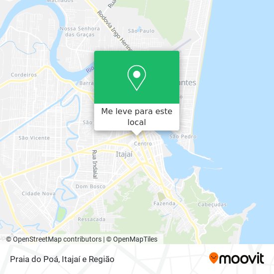 Praia do Poá mapa