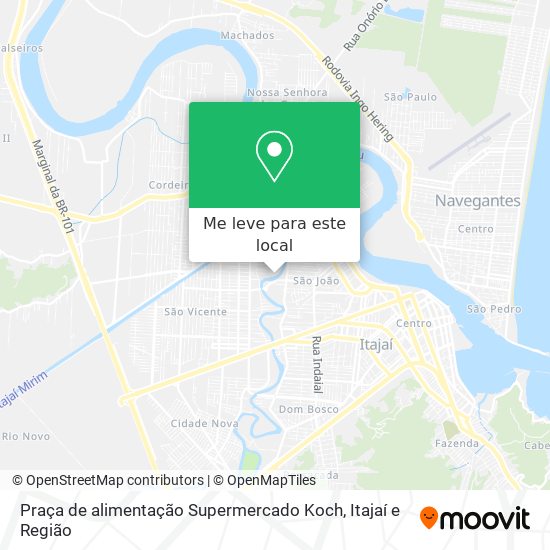 Praça de alimentação Supermercado Koch mapa