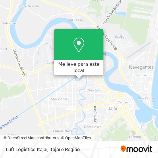 Luft Logistics Itajaí mapa