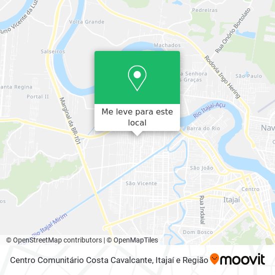 Centro Comunitário Costa Cavalcante mapa