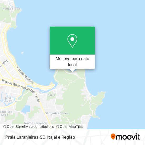 Praia Laranjeiras-SC mapa