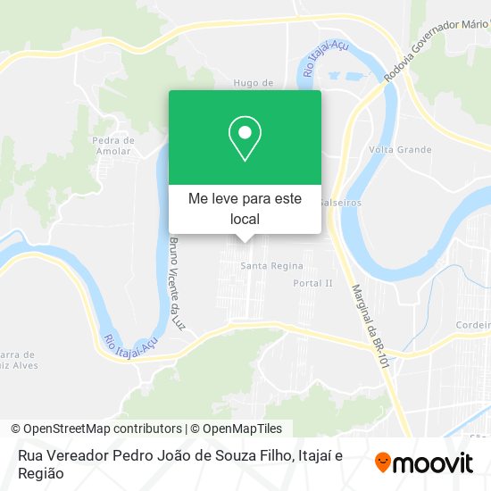 Rua Vereador Pedro João de Souza Filho mapa