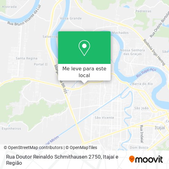 Rua Doutor Reinaldo Schmithausen 2750 mapa