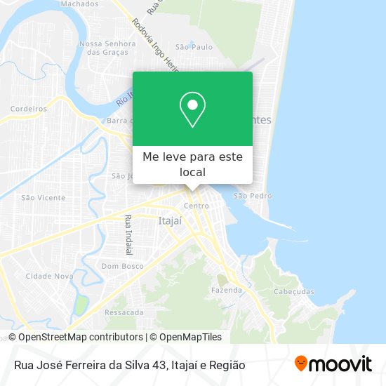 Rua José Ferreira da Silva 43 mapa