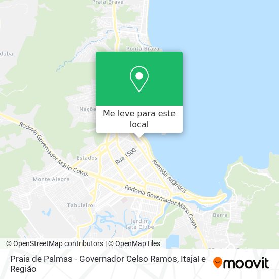 Praia de Palmas - Governador Celso Ramos mapa