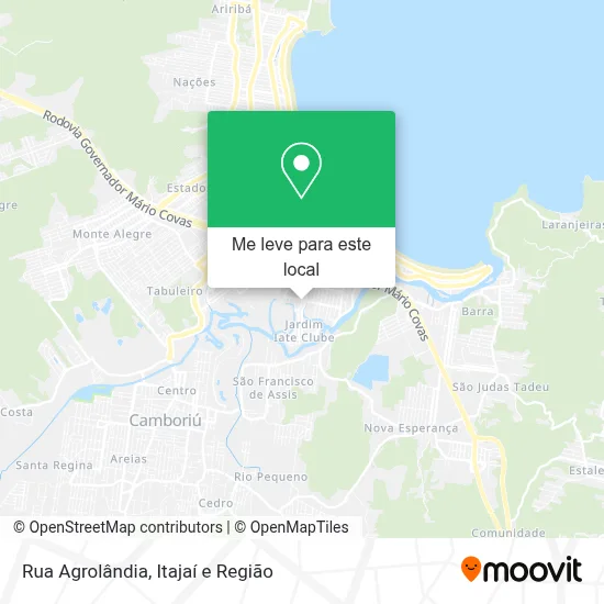 Rua Agrolândia mapa