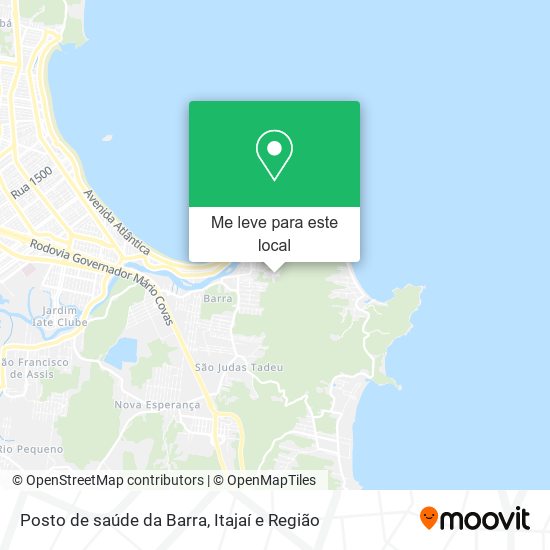 Posto de saúde da Barra mapa