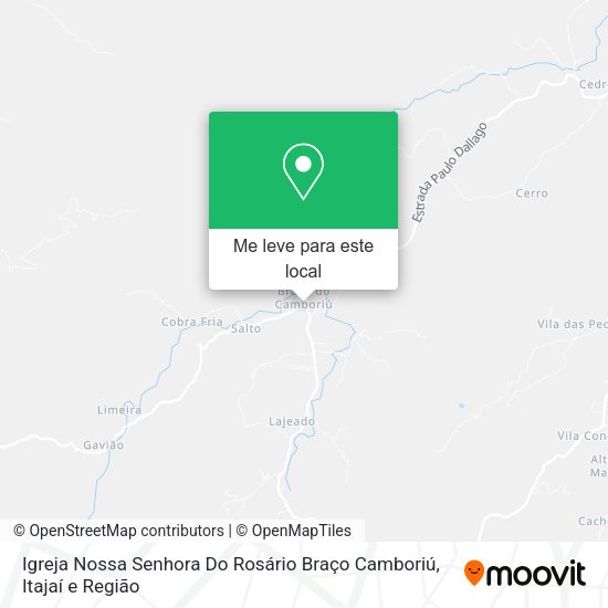 Igreja Nossa Senhora Do Rosário Braço Camboriú mapa