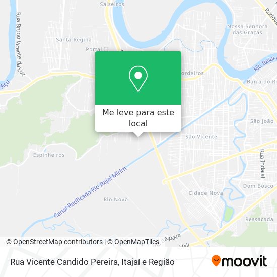 Rua Vicente Candido Pereira mapa