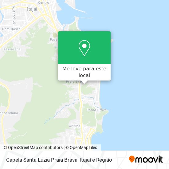 Capela Santa Luzia Praia Brava mapa