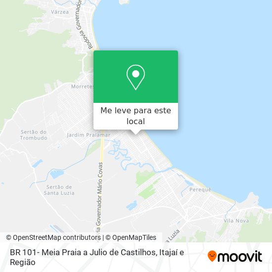 BR 101- Meia Praia a Julio de Castilhos mapa
