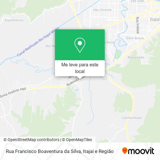 Rua Francisco Boaventura da Silva mapa
