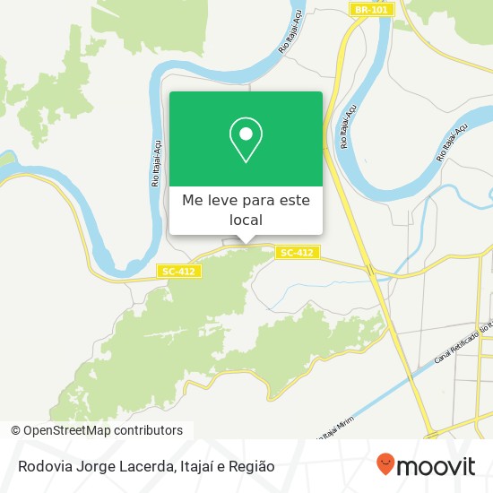 Rodovia Jorge Lacerda mapa