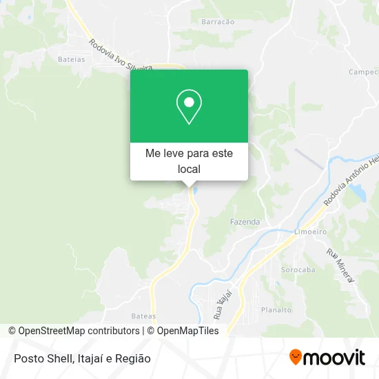 Posto Shell mapa