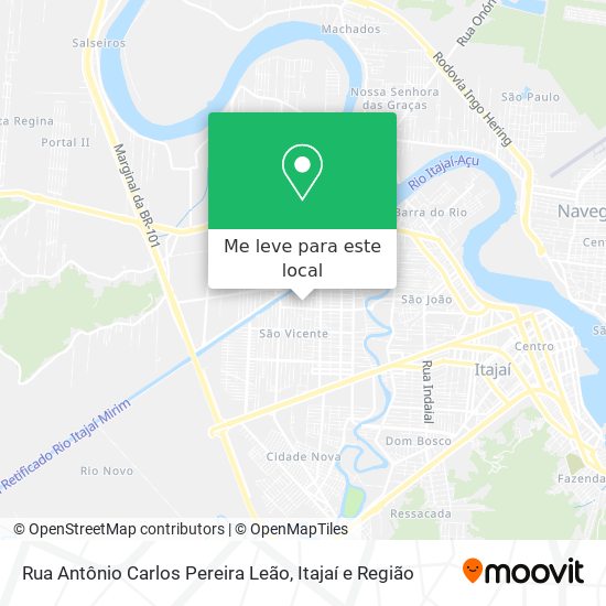 Rua Antônio Carlos Pereira Leão mapa