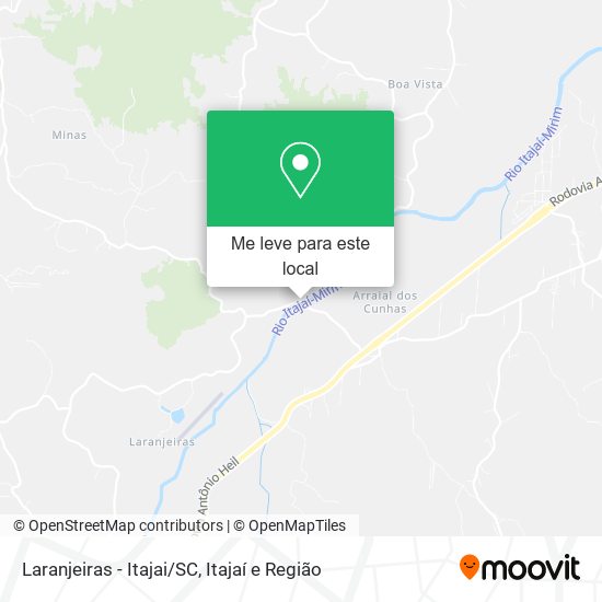 Laranjeiras - Itajai/SC mapa