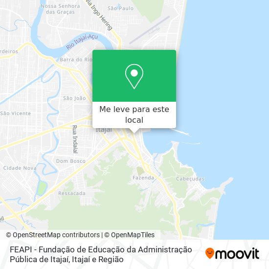 FEAPI - Fundação de Educação da Administração Pública de Itajaí mapa