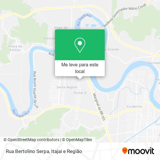 Rua Bertolino Serpa mapa
