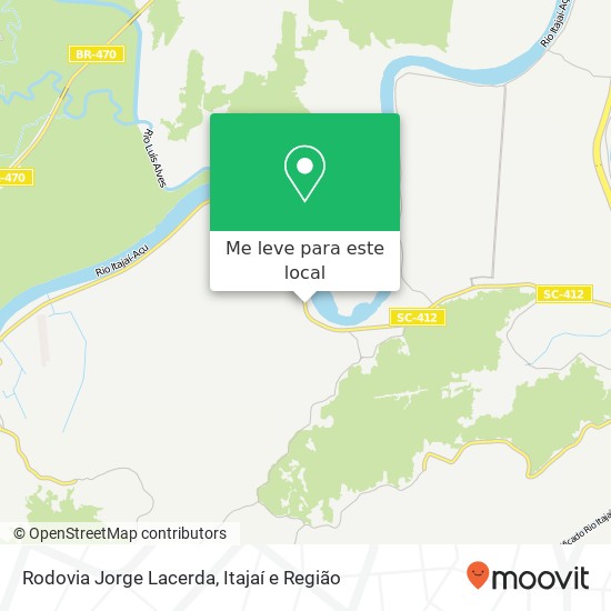 Rodovia Jorge Lacerda mapa