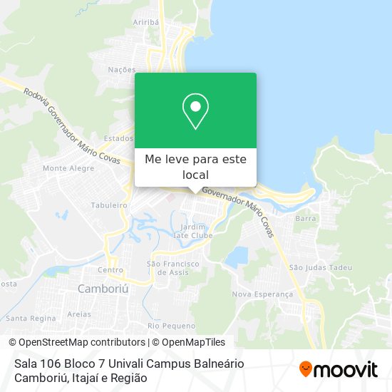Sala 106 Bloco 7 Univali Campus Balneário Camboriú mapa