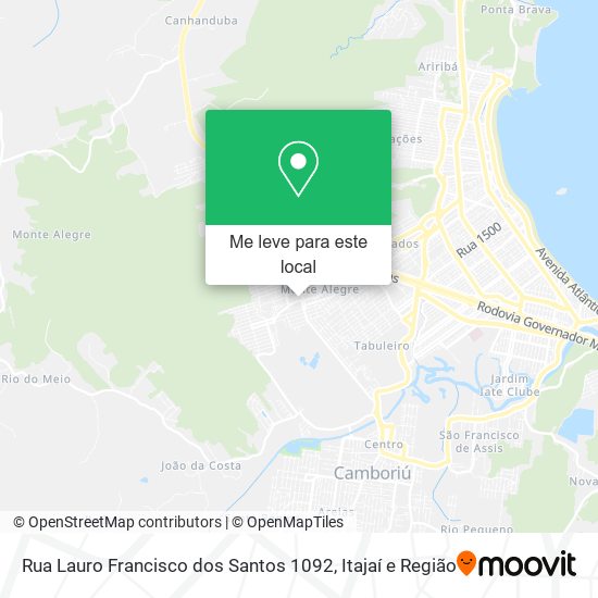 Rua Lauro Francisco dos Santos 1092 mapa