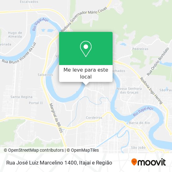 Rua José Luiz Marcelino 1400 mapa
