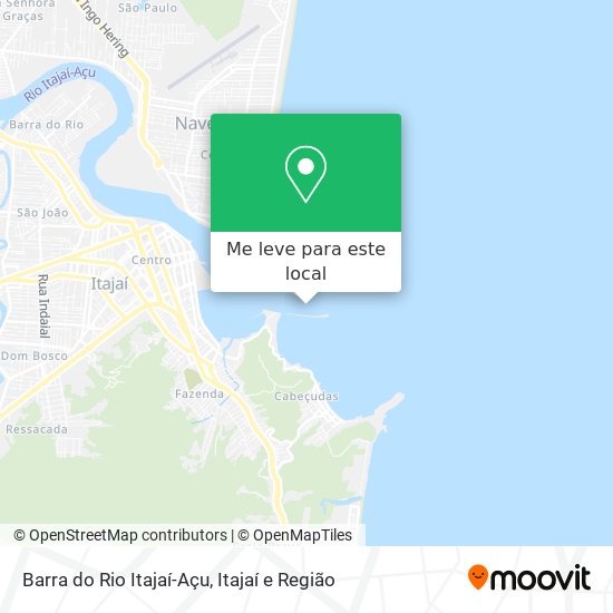 Barra do Rio Itajaí-Açu mapa