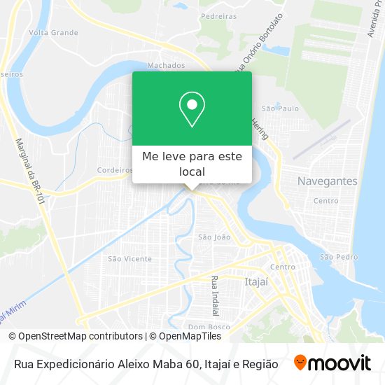 Rua Expedicionário Aleixo Maba 60 mapa