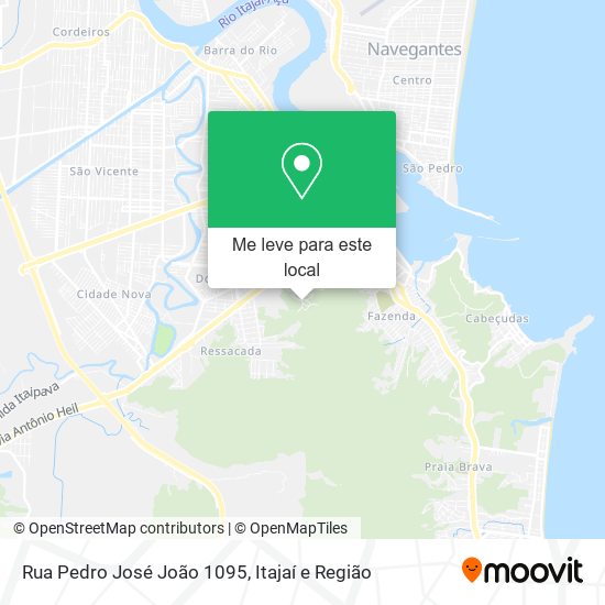 Rua Pedro José João 1095 mapa