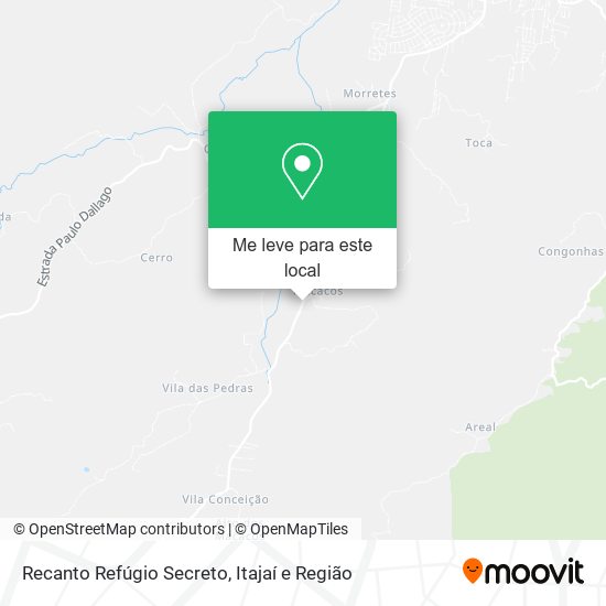 Recanto Refúgio Secreto mapa