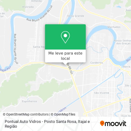 Pontual Auto Vidros - Posto Santa Rosa mapa