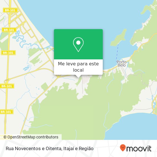 Rua Novecentos e Oitenta mapa