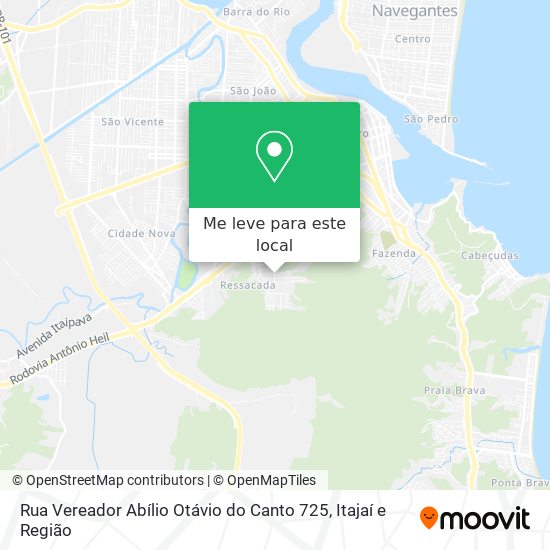 Rua Vereador Abílio Otávio do Canto 725 mapa