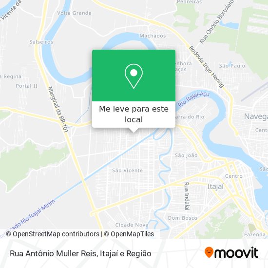 Rua Antônio Muller Reis mapa