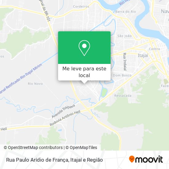 Rua Paulo Arídio de França mapa