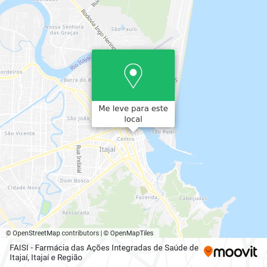 FAISI - Farmácia das Ações Integradas de Saúde de Itajaí mapa