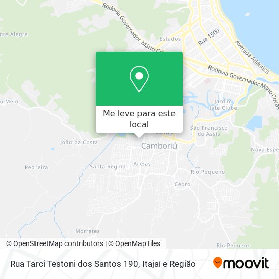 Rua Tarci Testoni dos Santos 190 mapa