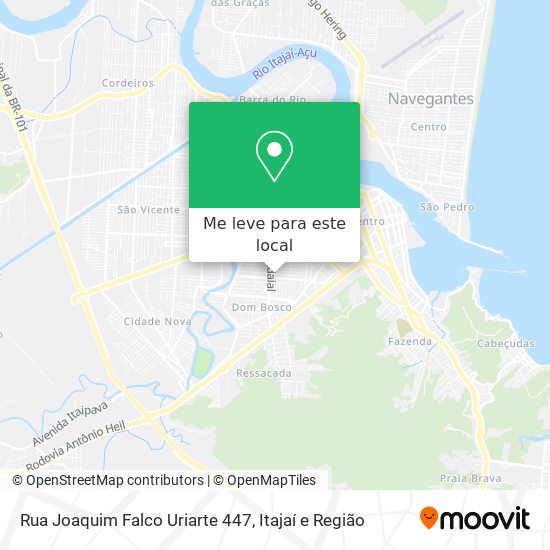 Rua Joaquim Falco Uriarte 447 mapa