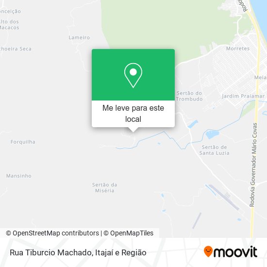 Rua Tiburcio Machado mapa