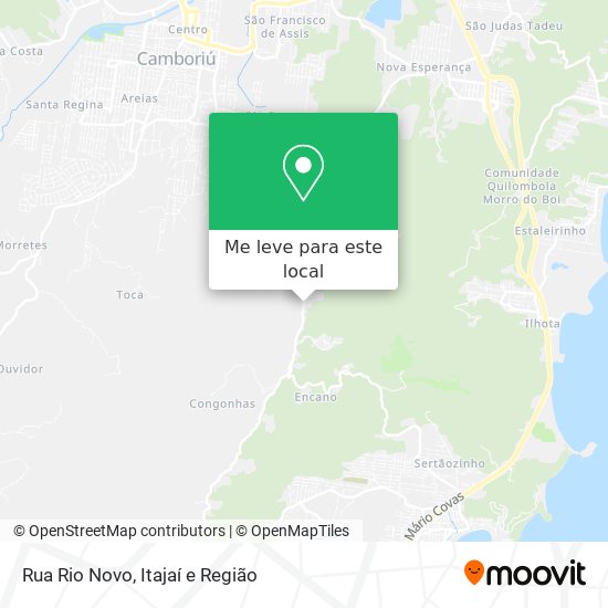 Rua Rio Novo mapa