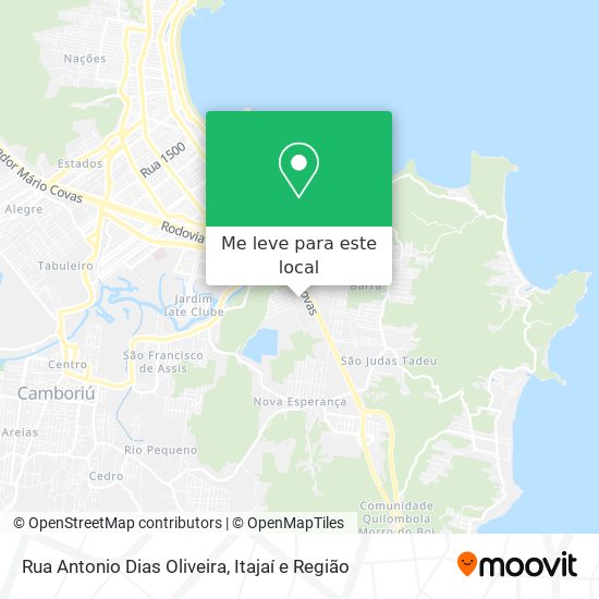 Rua Antonio Dias Oliveira mapa