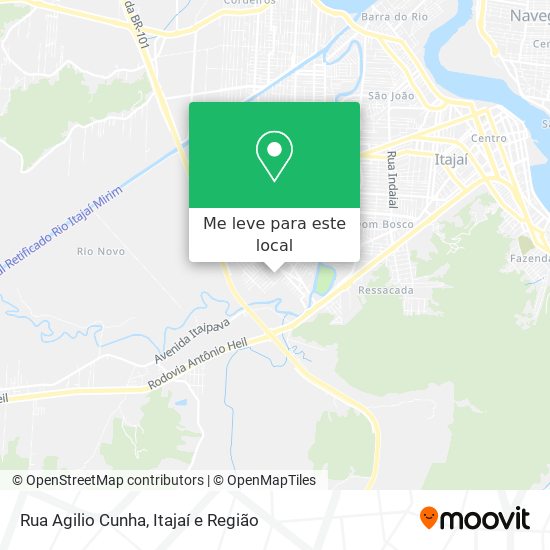 Rua Agilio Cunha mapa