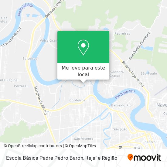 Escola Básica Padre Pedro Baron mapa
