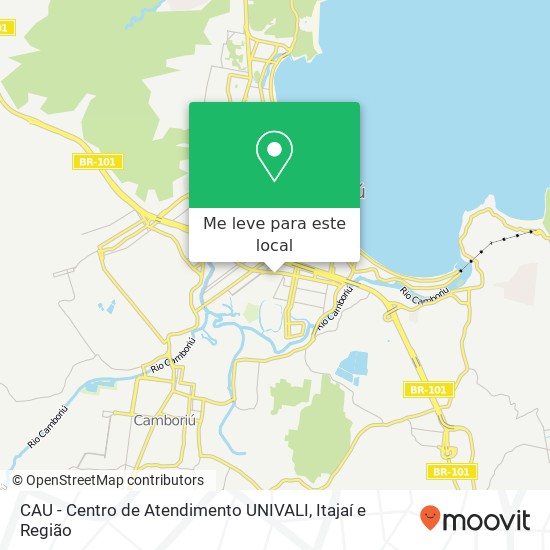 CAU - Centro de Atendimento UNIVALI mapa